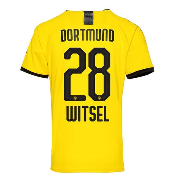 Tailandia Camiseta Borussia Dortmund NO.28 Witsel Primera equipo 2019-20 Amarillo